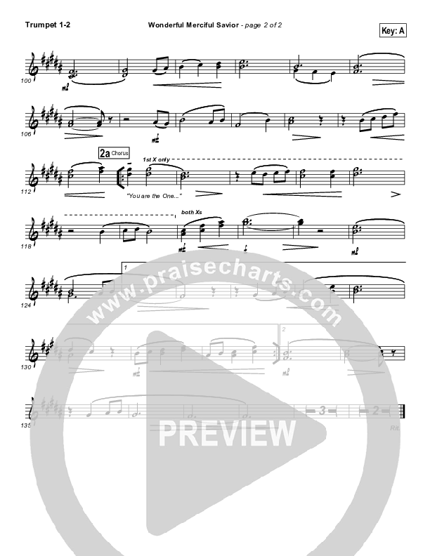 Wonderful Merciful Savior Trumpet 1,2 (Selah)