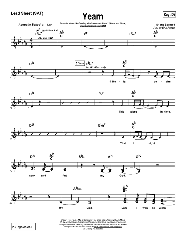 Yearn Lead (SAT) (Shane & Shane)