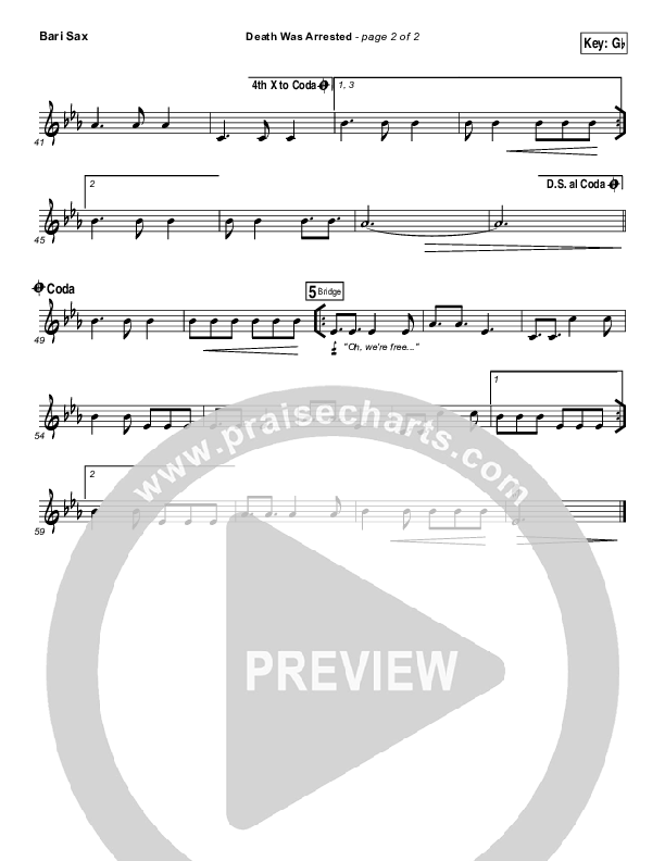 Death Was Arrested Bari Sax (Laura Story)