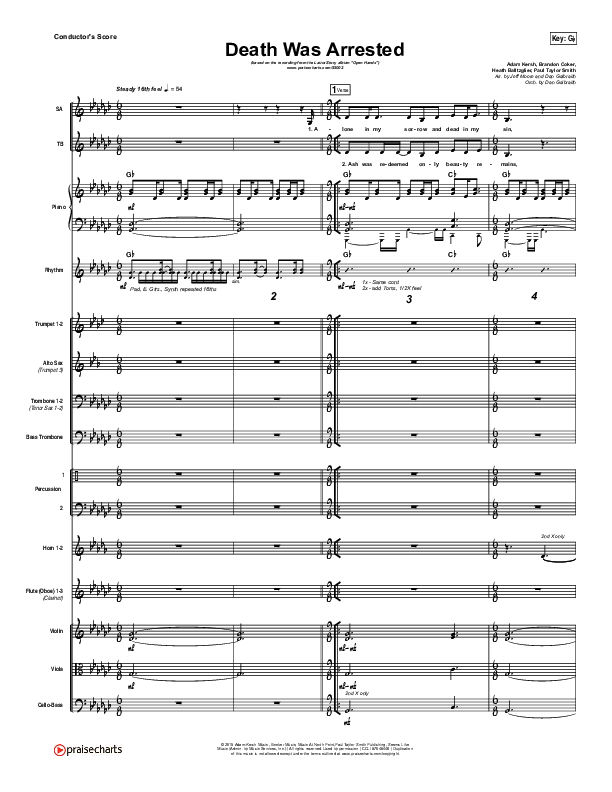 Death Was Arrested Orchestration (Laura Story)