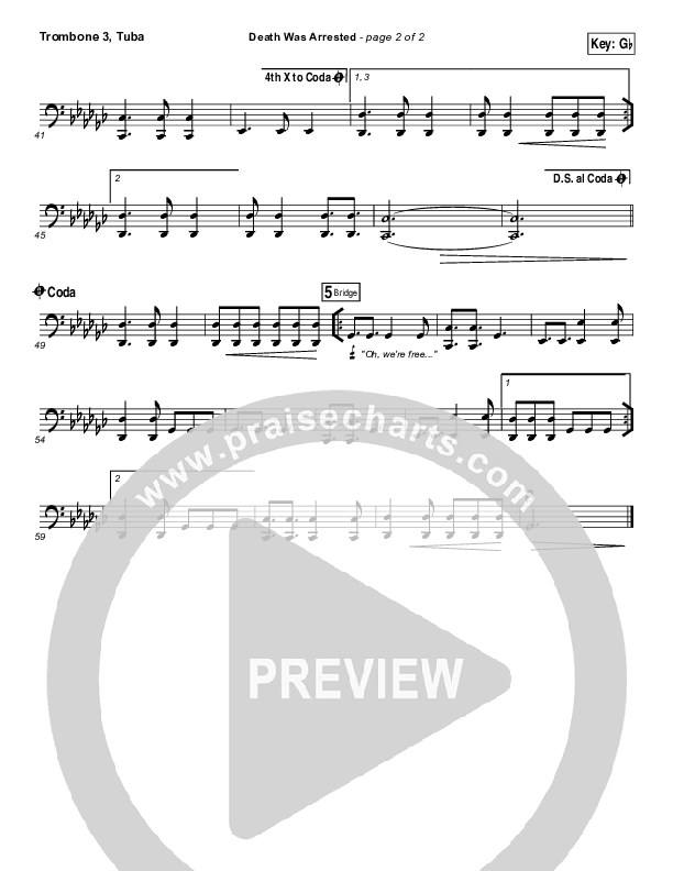 Death Was Arrested Trombone 3/Tuba (Laura Story)