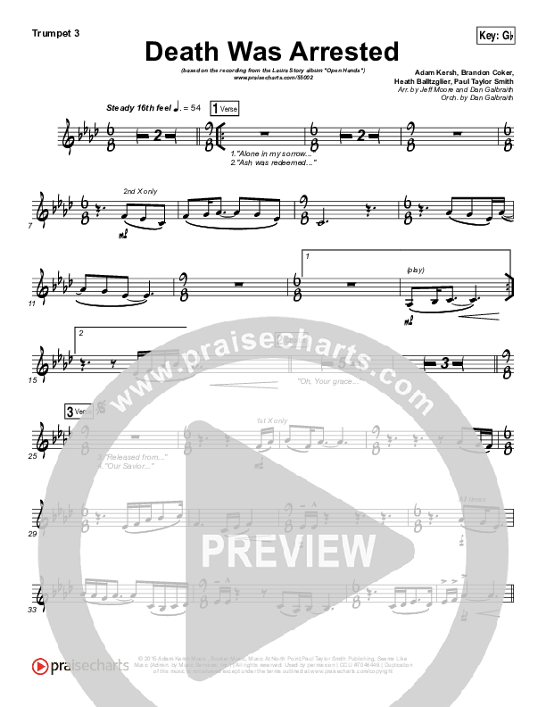 Death Was Arrested Trumpet 3 (Laura Story)