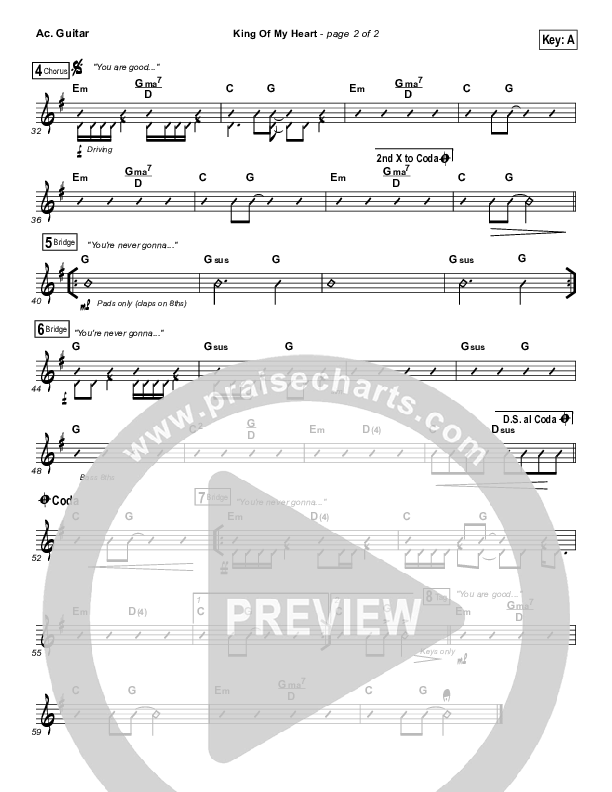 King Of My Heart Acoustic Guitar (Bethel Music)