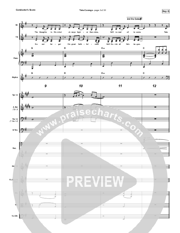 Take Courage Conductor's Score (Bethel Music)