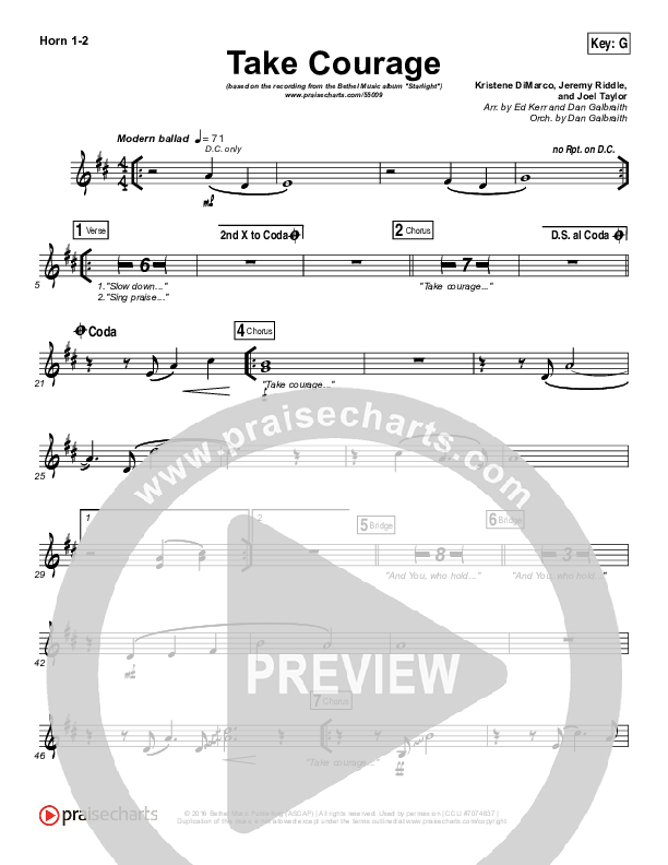 Take Courage Brass Pack (Bethel Music)