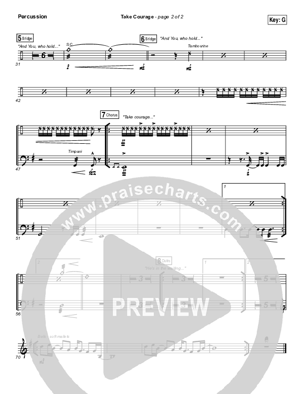 Take Courage Percussion (Bethel Music)