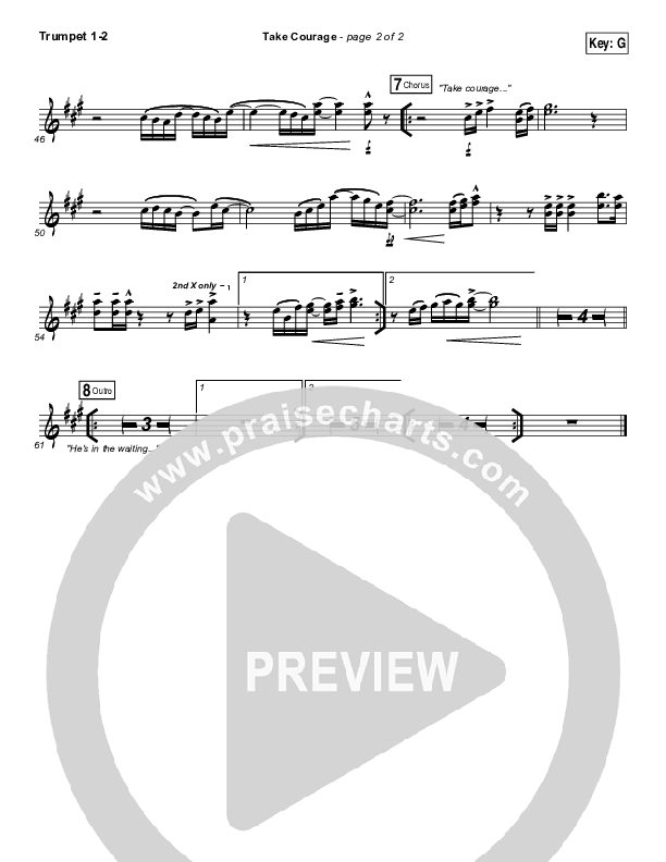 Take Courage Trumpet 1,2 (Bethel Music)