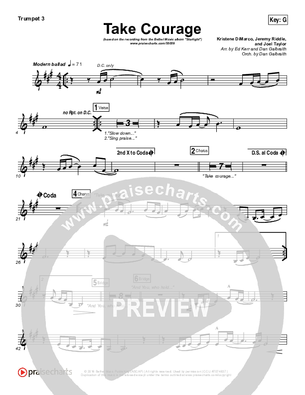 Take Courage Trumpet 3 (Bethel Music)