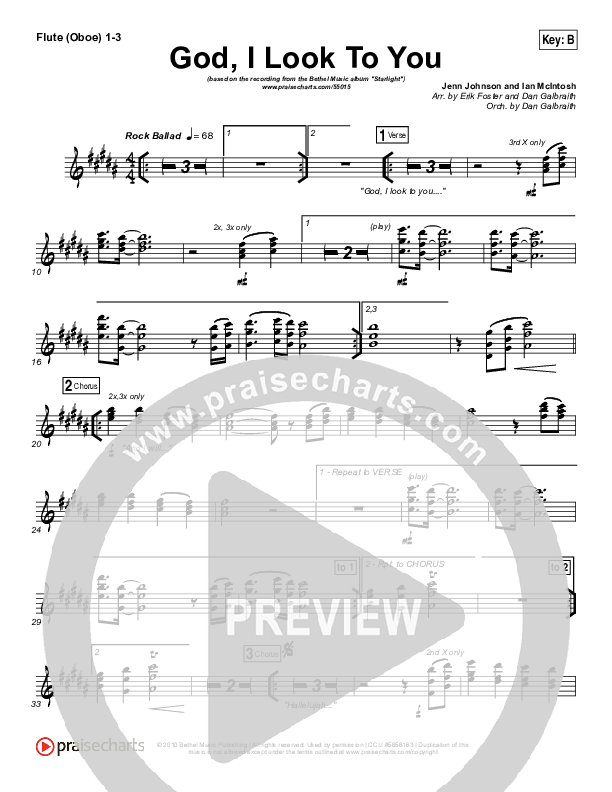 God I Look To You Wind Pack (Bethel Music / Francesca Battistelli)