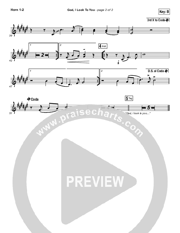 God I Look To You Brass Pack (Bethel Music / Francesca Battistelli)