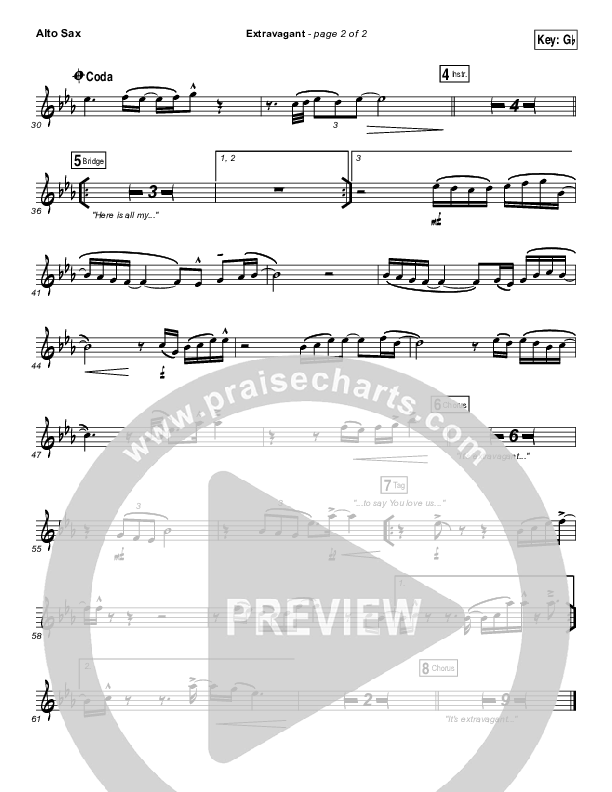 Extravagant Alto Sax (Bethel Music)