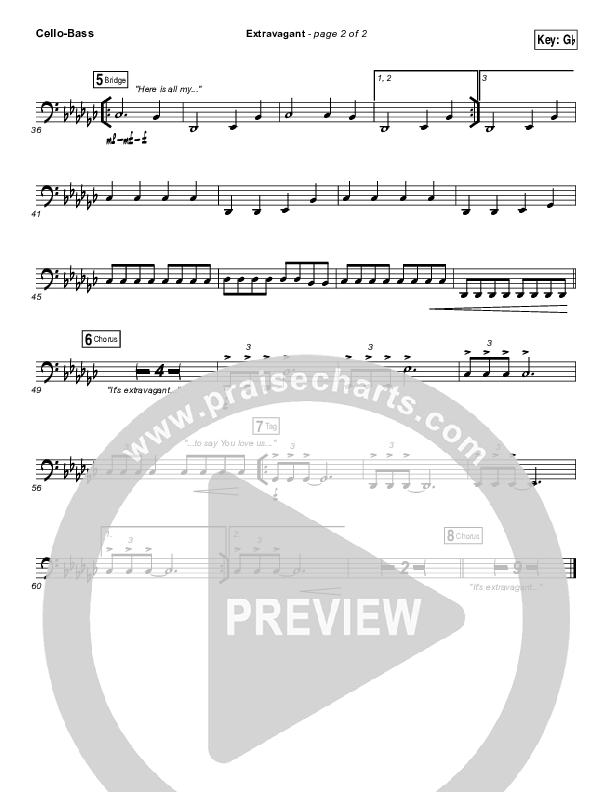 Extravagant Cello/Bass (Bethel Music)