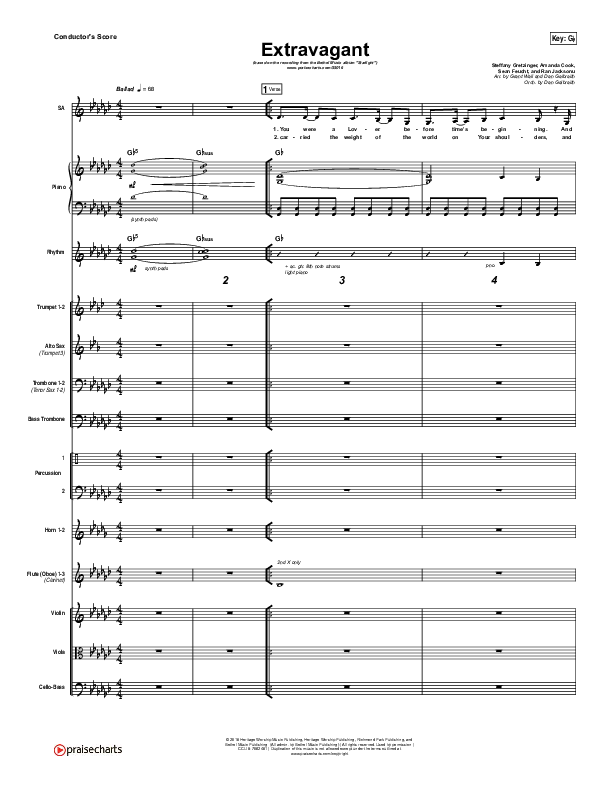 Extravagant Conductor's Score (Bethel Music)