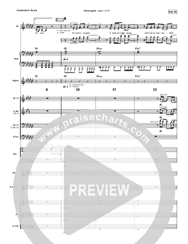Extravagant Conductor's Score (Bethel Music)