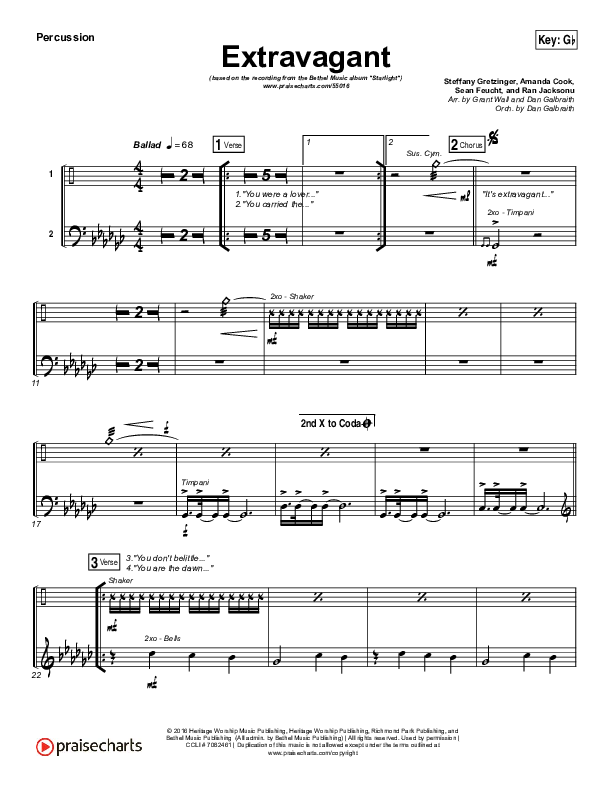 Extravagant Percussion (Bethel Music)