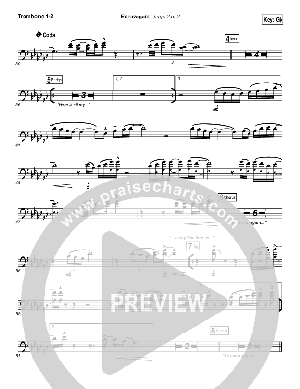 Extravagant Trombone 1/2 (Bethel Music)