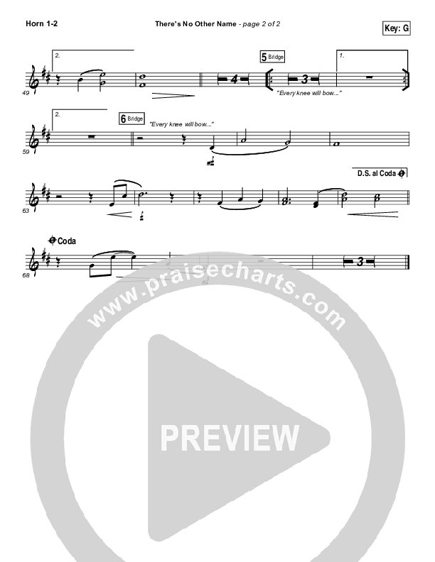 There's No Other Name Brass Pack (Bethel Music / Francesca Battistelli)