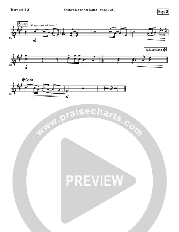 There's No Other Name Trumpet 1,2 (Bethel Music / Francesca Battistelli)