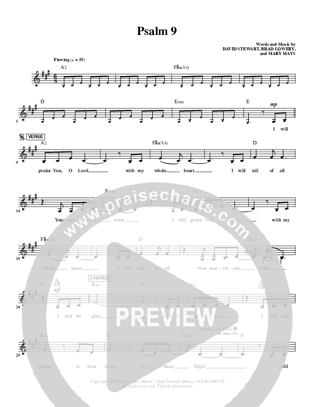 Psalm 9 Lead Sheet (CH Worship)
