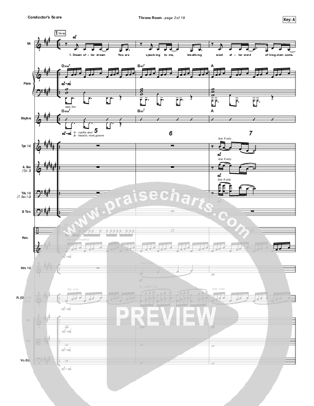 Throne Room Conductor's Score (Kim Walker-Smith)