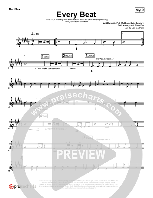 Every Beat Bari Sax (North Point Worship / Seth Condrey)
