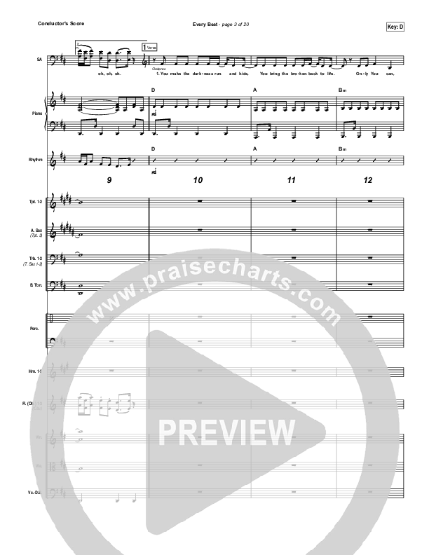 Every Beat Conductor's Score (North Point Worship / Seth Condrey)