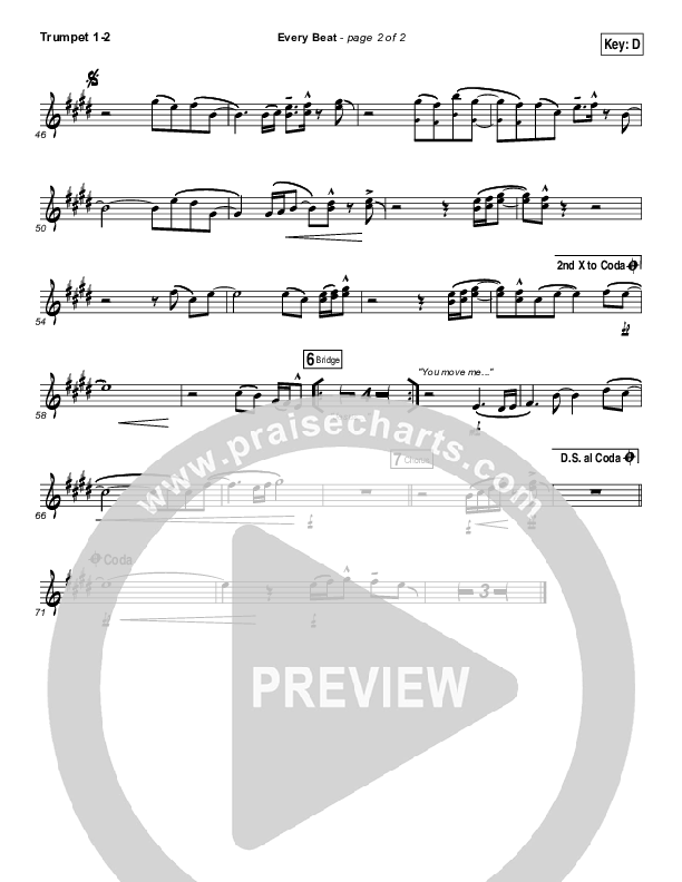 Every Beat Trumpet 1,2 (North Point Worship / Seth Condrey)