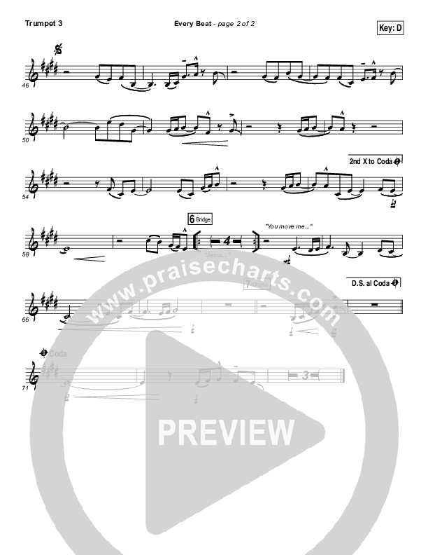 Every Beat Trumpet 3 (North Point Worship / Seth Condrey)