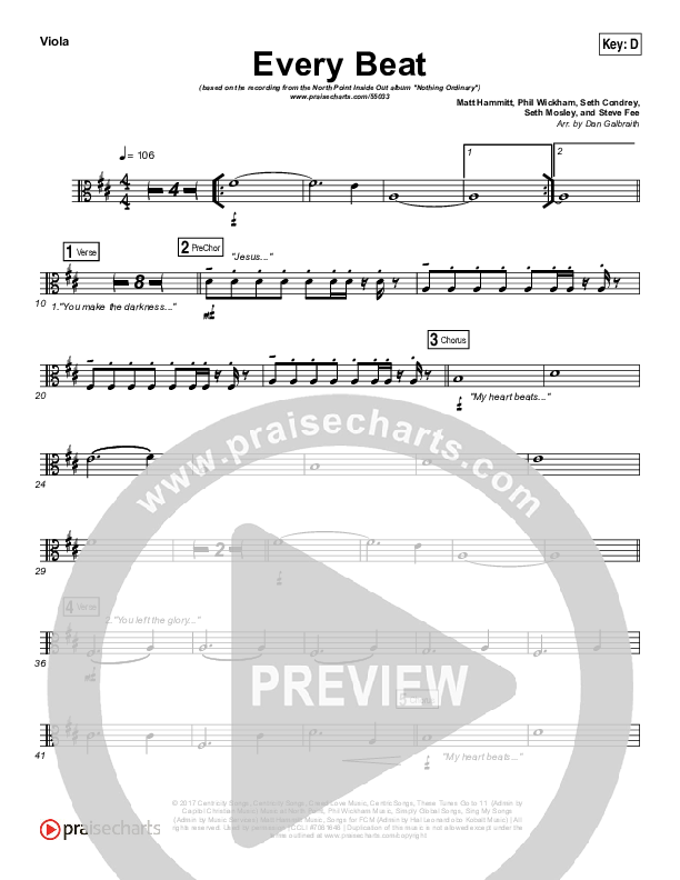 Every Beat Viola (North Point Worship / Seth Condrey)