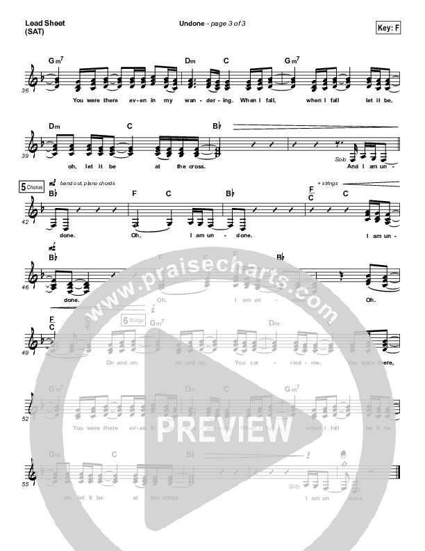 Undone Lead (SAT) (Kim Walker-Smith)