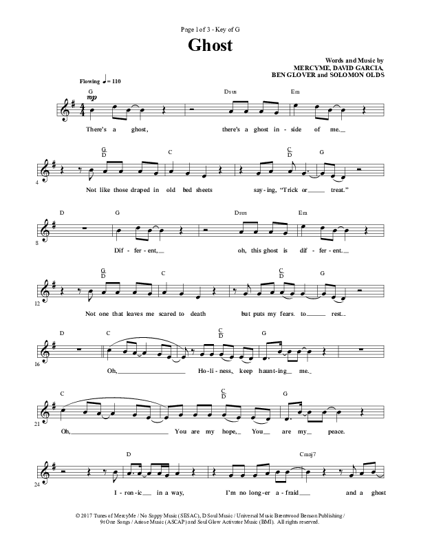 Ghost Lead (SAT) (MercyMe)