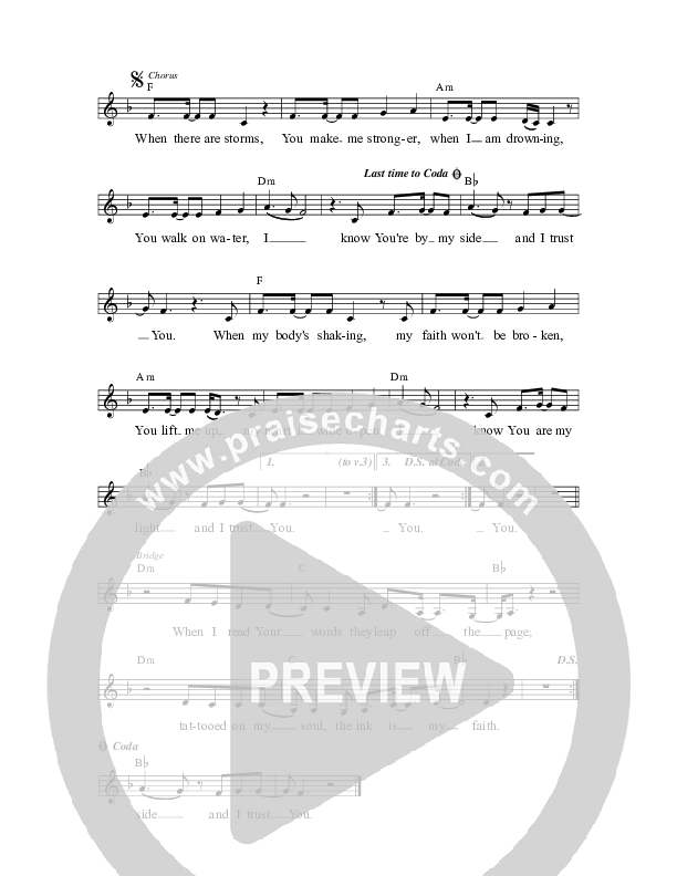 Trust You Lead Sheet (Jaci Velasquez)