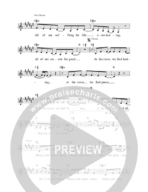 Lay It At The Cross Lead Sheet (Jaci Velasquez)