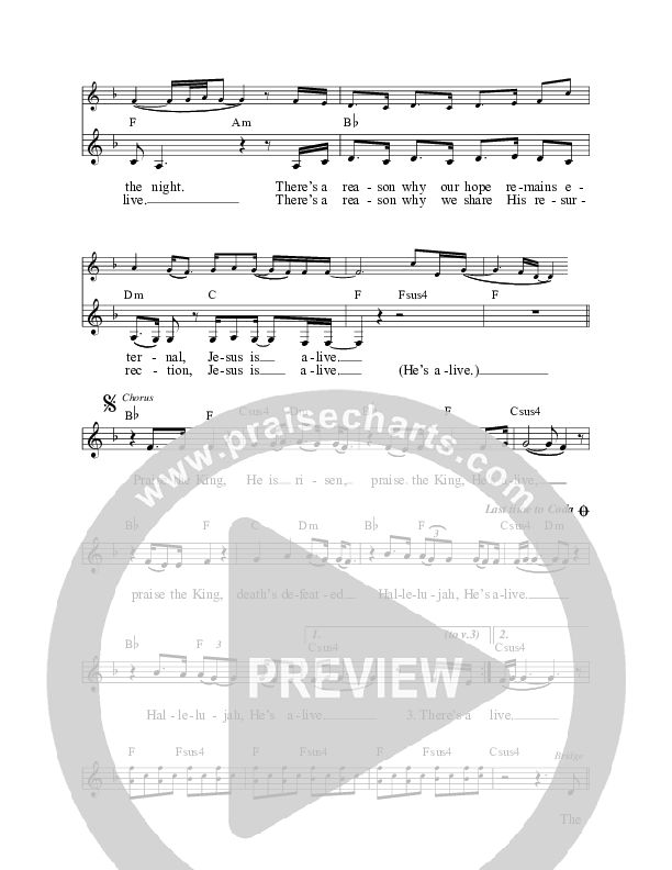 Praise The King Lead Sheet (SAT) (Jaci Velasquez)