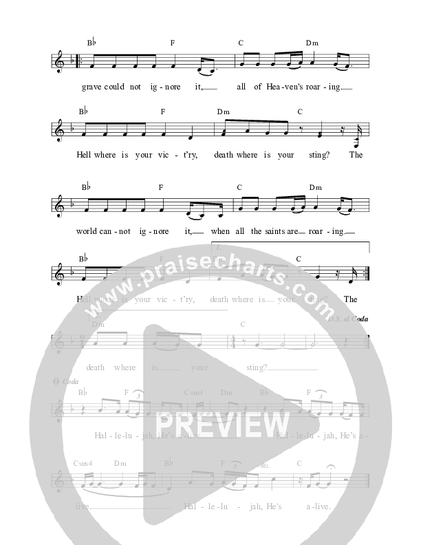 Praise The King Lead Sheet (SAT) (Jaci Velasquez)