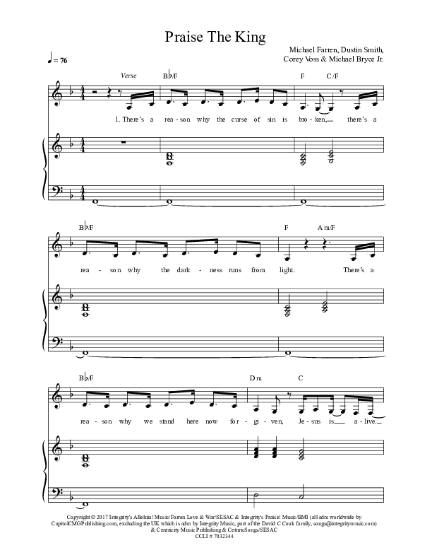 Praise The King Piano/Vocal (Jaci Velasquez)