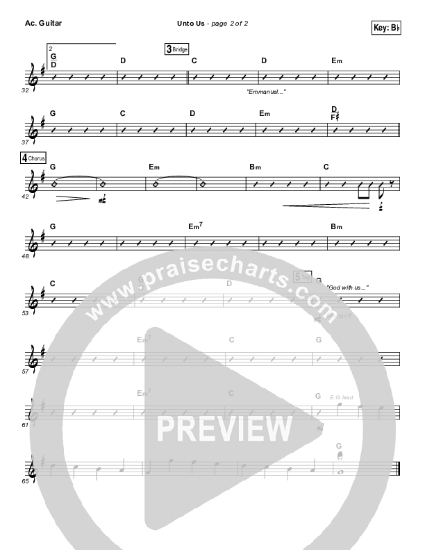 Unto Us Acoustic Guitar (Matthew West)