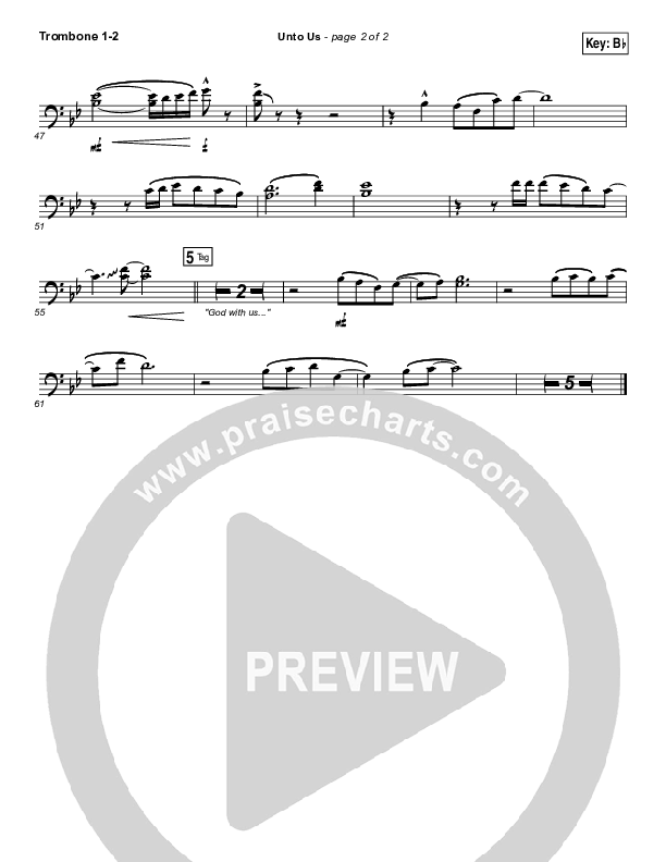 Unto Us Trombone 1/2 (Matthew West)