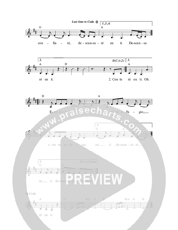 Descansare Lead Sheet (Jaci Velasquez)