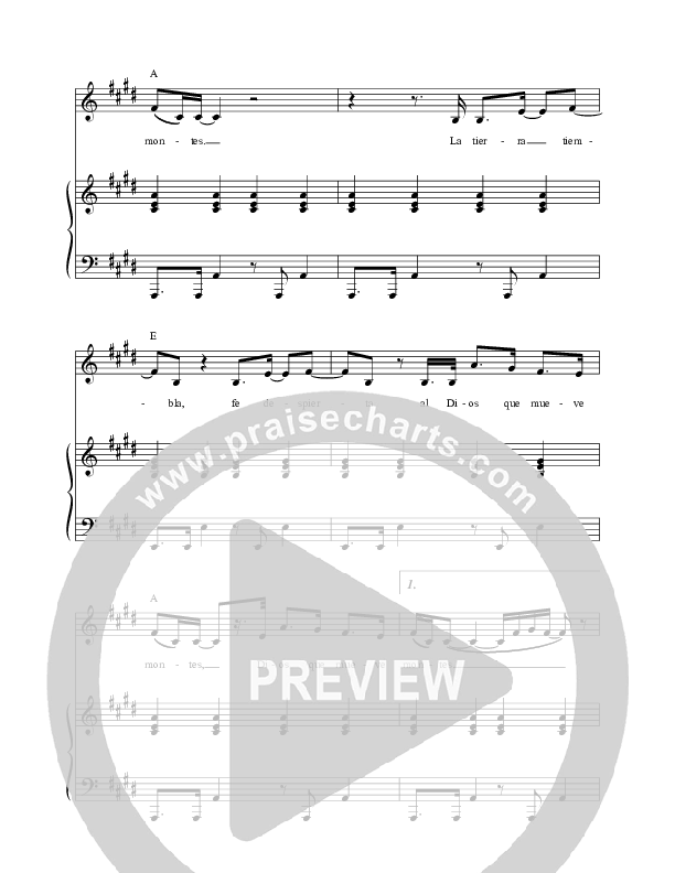 Dios Que Mueve Montes Piano/Vocal (Jaci Velasquez)