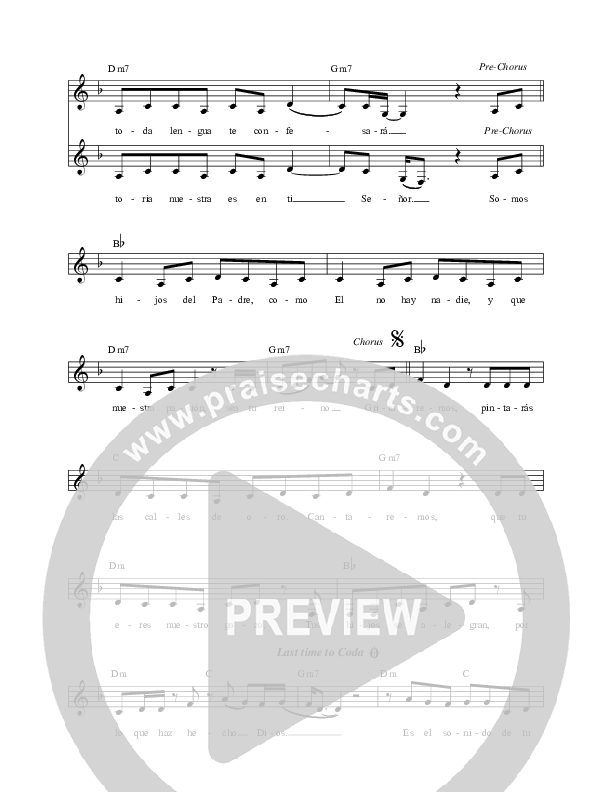 Sonido De Tu Reino Lead Sheet (Jaci Velasquez)