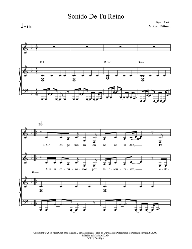 Sonido De Tu Reino Piano/Vocal (Jaci Velasquez)