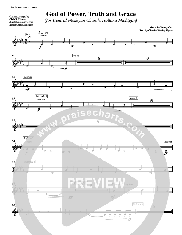 God Of Power Truth And Grace Bari Sax (Chris Hansen)