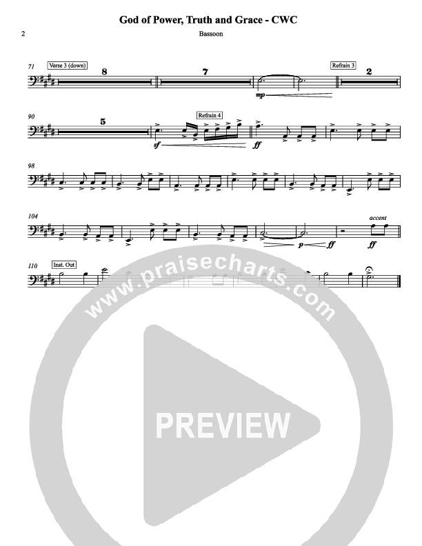 God Of Power Truth And Grace Bassoon (Chris Hansen)