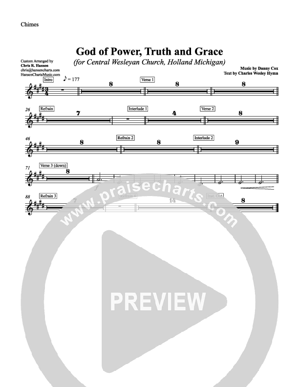 God Of Power Truth And Grace Chimes (Chris Hansen)