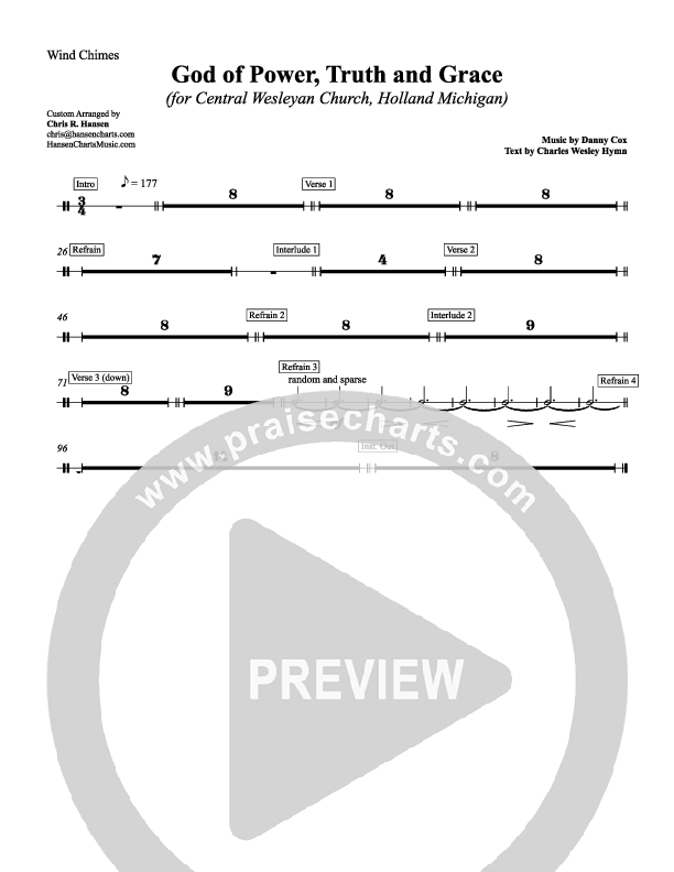 God Of Power Truth And Grace Chimes (Chris Hansen)