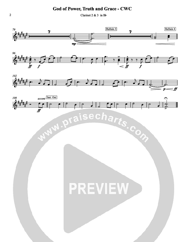 God Of Power Truth And Grace Clarinet 3 (Chris Hansen)