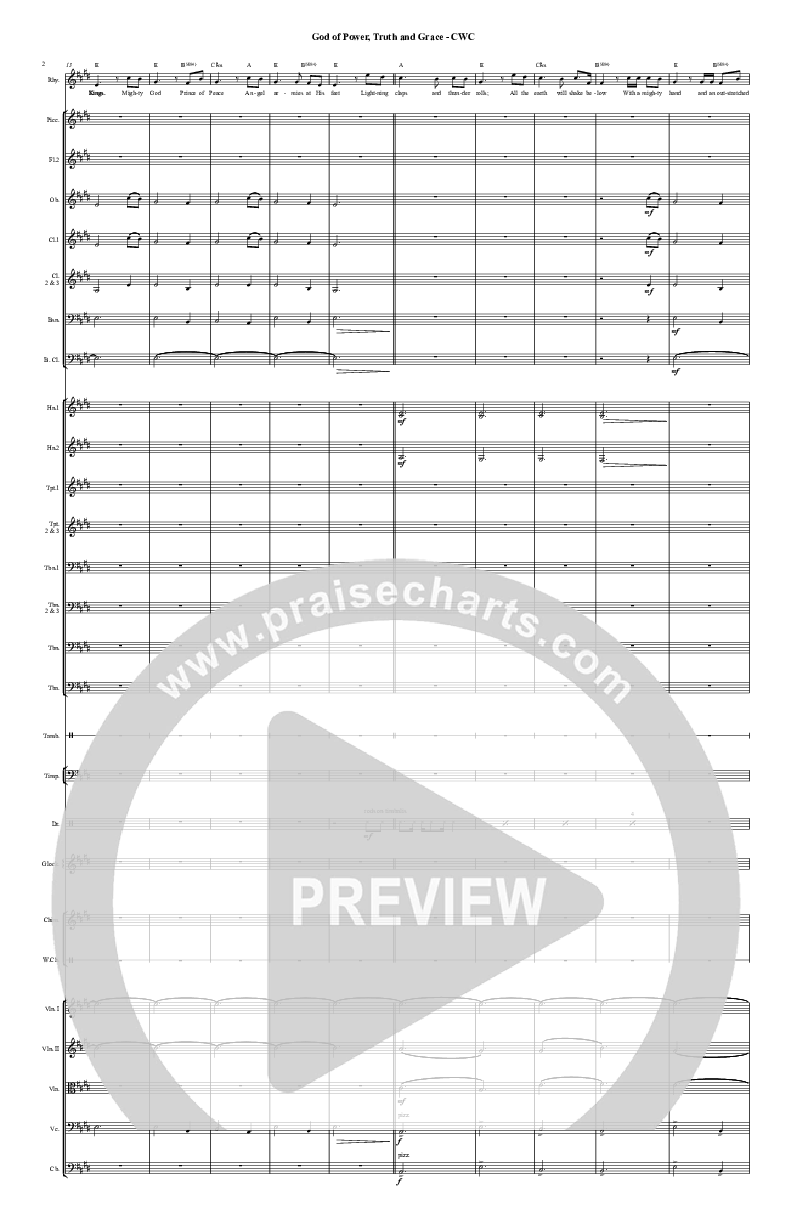 God Of Power Truth And Grace Conductor's Score (Chris Hansen)
