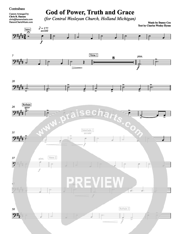 God Of Power Truth And Grace Contrabass (Chris Hansen)