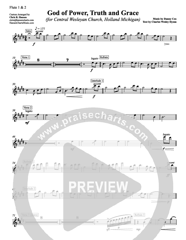 God Of Power Truth And Grace Flute 1/2 (Chris Hansen)